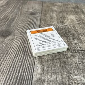 Vintage Hasbro 1999 Monopoly NHL Collectors Edition Property Cards Replacement